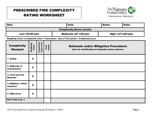 TNC complexity analysis - Fire Management Manual
