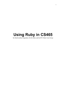 Using Ruby in CS465