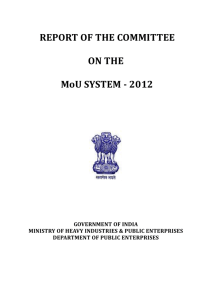 PG Mankad Committee Report on MoU System