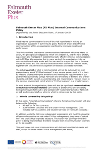 Internal Communications Policy - Falmouth Exeter Plus