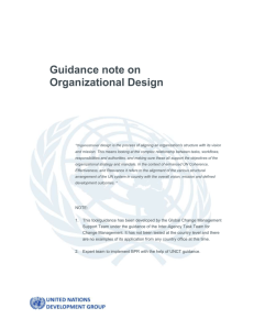 Guidance note on good organizational design