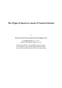 The Origin of Species by means of Natural Selection