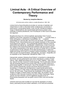 A Critical Overview of Contemporary Performance and Theory