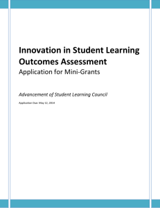 Innovation in Student Learning Outcomes Assessment