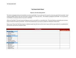 Top Goals Worksheet - American Bar Association