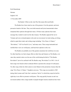 The Beatles Research Paper - Columbus State University