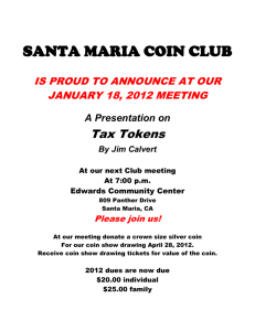 January 2012 - Santa Maria Coin Club