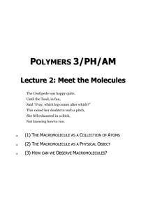 Polymers 3/PH/AM - University of Reading