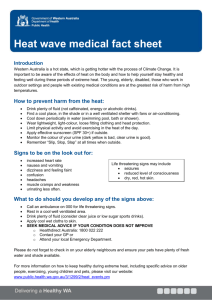Heat wave medical fact sheet