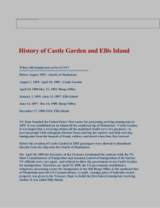 History of Castle Garden and Ellis Island
