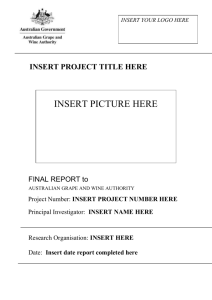 Final report front cover template