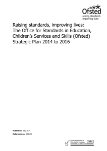 Ofsted Strategic Plan 2014-16