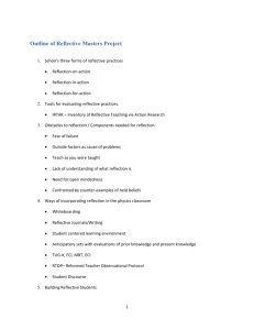 Outline of Reflective Masters Project