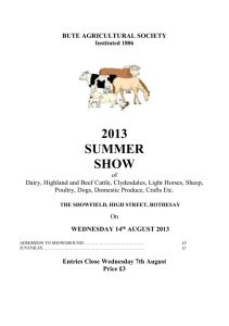 WEDNESDAY 14th AUGUST 2013