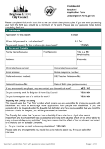 Application form Teachers with guidance notes