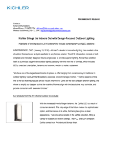 Kichler - January 2016 Outdoor Lighting Collections Press Release