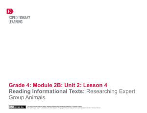 Grade 4: Module 2B: Unit 2: Lesson 4 Reading Informational Texts