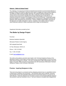 Abstract – `Better by Design Project`