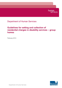 Guidelines for setting and collection of residential charges in