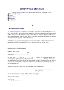 Sample Notary Statements DOC