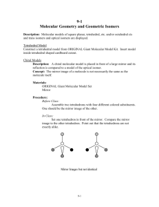 9-1 Molecular Geometry and Geometric Isomers
