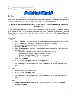 Paper airplane lab report answers picture