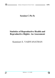 Statistics of reproductive health and reproductive rights