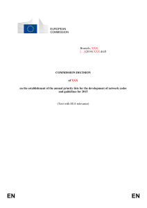 Draft Commission Decision on the establishment of the