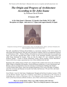 The Trustees of Sir John Soane`s Museum invite you to a reception
