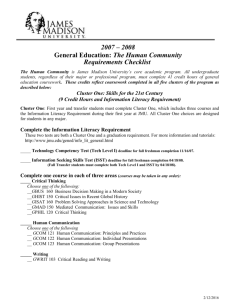 Checklist 2007-2008 - James Madison University