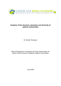 Analysis of the structure, dynamics and diversity of upland