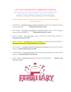 February Events - City of Huntington