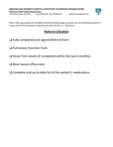 Referral Form for BWH Pulmonary Rehab