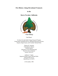 Fire History Along Elevational Transects in the Sierra Nevada