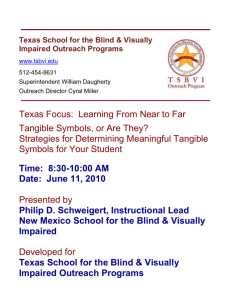 SchweigertHandout - Texas School for the Blind and Visually
