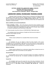 laboratory animal technicians` training course