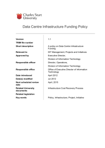 Data Centre Infrastructure Funding Policy
