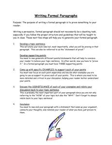 Grade 8 Formal Paragraphs / Microsoft Word 97-2003