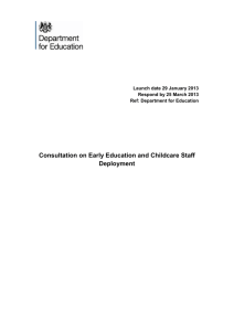 Childcare Staff Deployment Consultation Document