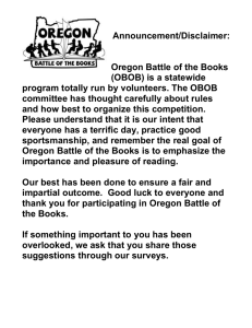 The committee members of Oregon Battle of the Books has thought