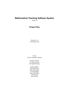 Mathematical Teaching Software System - Senior Design