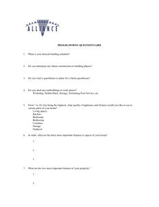 Residential Programming Questionnaire