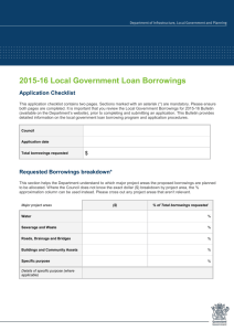 2015-16 Local Government Loan Borrowings
