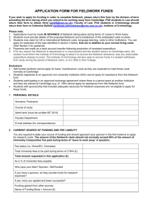 STUDENT`S APPLICATION FOR APPROVAL OF OVERSEAS