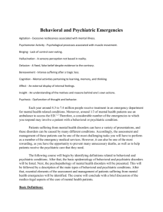 Behavioral - Paramedic and Nursing Study