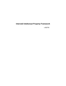 Internet2 Intellectual Property Framework