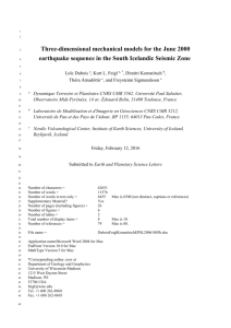 Estimating earthquake source parameters