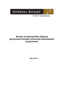 Review of New Zealand community development programmes