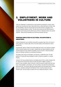 2. Employment, work and volunteers in culture