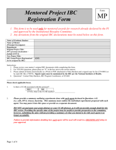 Word version of the Mentored Project IBC Registration Form